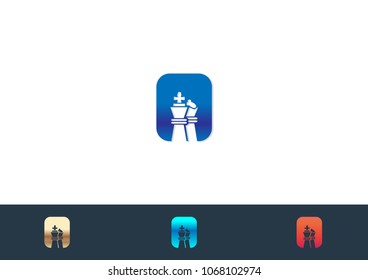 Chess Icon Logo Design Element