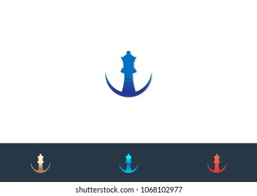 Chess Icon Logo Design Element