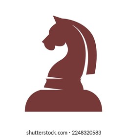 Ilustración del diseño del logotipo del icono de ajedrez