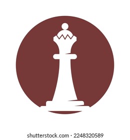 Chess icon logo design illustration