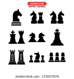 chess icon or logo isolated sign symbol vector illustration - Collection of high quality black style vector icons
