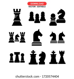 chess icon or logo isolated sign symbol vector illustration - Collection of high quality black style vector icons
