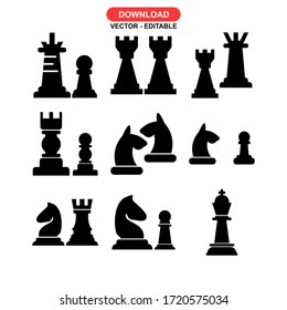 chess icon or logo isolated sign symbol vector illustration - Collection of high quality black style vector icons
