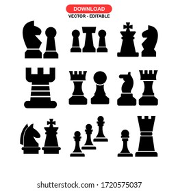 chess icon or logo isolated sign symbol vector illustration - Collection of high quality black style vector icons
