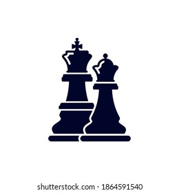 Chess icon logo vector template, Creative Gambling design icon symbol Illustration