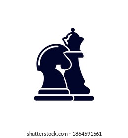 Chess icon logo vector template, Creative Gambling design icon symbol Illustration