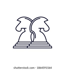 Chess icon logo vector template, Creative Gambling design icon symbol Illustration