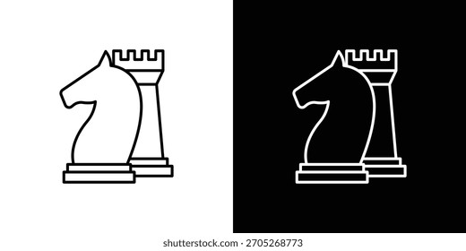 Chess icon logotype designs. modern icon design set