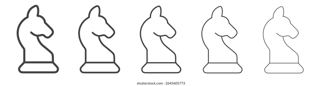 Icono de ajedrez Vector de ilustración de contorno
