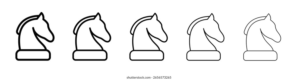 Chess icon outline simple illustration isolated