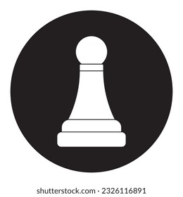 chess icon, pawn vector template illustration logo design