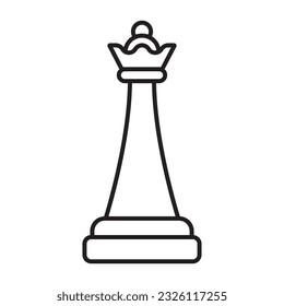 chess icon, queen vector template illustration logo design