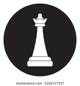 chess icon, queen vector template illustration logo design