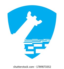 chess icon Rook logo isolated sign symbol vector illustration