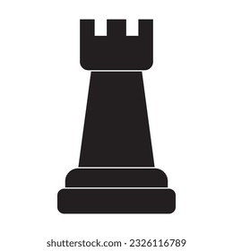 chess icon, rook vector template illustration logo design