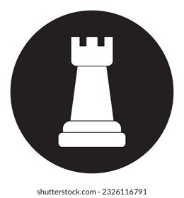 chess icon, rook vector template illustration logo design