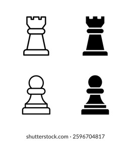 chess icon set color editable