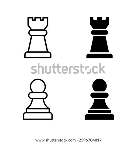 chess icon set color editable