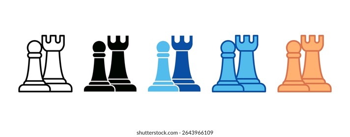Chess Icon Set Multiple Style Collection