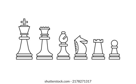 Chess icon set vector art