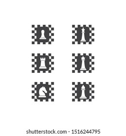 Chess icon set vector eps 10