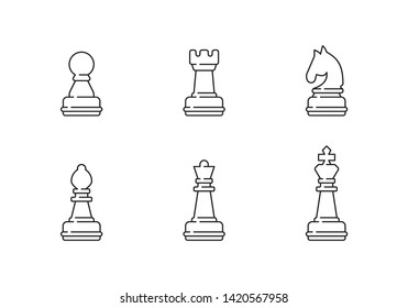 Chess icon. Set of Chess. Vector Illustration
