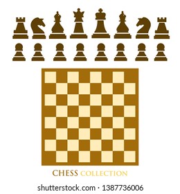 Chess Icon Set Vintage Design, Chess Symbol theme Classic vector