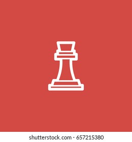 chess icon. sign design. red background