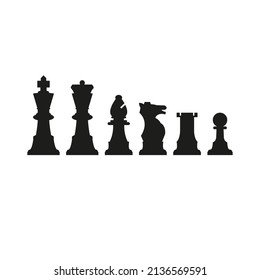 Chess icon. Simple flat vector illustration on a white background.