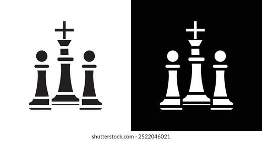 chess icon simple vector symbol