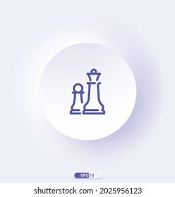 chess icon. Sport icons. Set of signs and symbols for web, and apps. Icons of hobbies, sports equipment, and clothing. Vector illustration