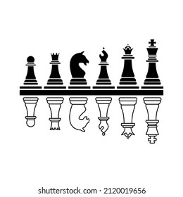 Chess icon, Strategy, Checkmate. Vector illustration