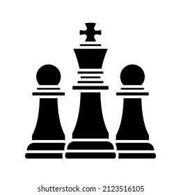 Chess icon, Strategy, Checkmate. Vector illustration