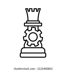 Chess icon, Strategy, Checkmate. Vector illustration