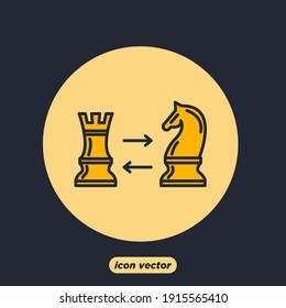 Chess icon. Chess Strategy symbol template for graphic and web design collection logo vector illustration