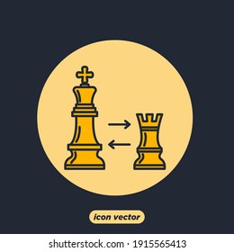 Chess icon. Chess Strategy symbol template for graphic and web design collection logo vector illustration