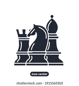 Chess icon. Chess Strategy symbol template for graphic and web design collection logo vector illustration