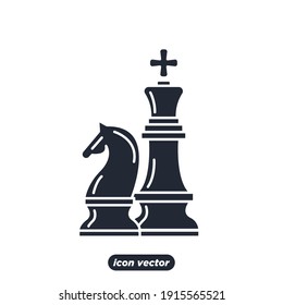 Chess icon. Chess Strategy symbol template for graphic and web design collection logo vector illustration