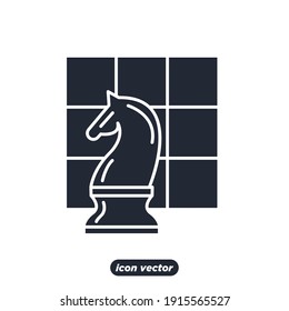 Chess icon. Chess Strategy symbol template for graphic and web design collection logo vector illustration