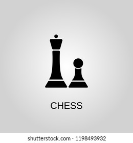 Chess icon. Chess symbol. Flat design. Stock - Vector illustration.