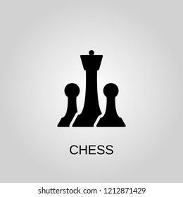 Chess icon. Chess symbol. Flat design. Stock - Vector illustration.