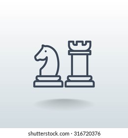 Chess icon vector