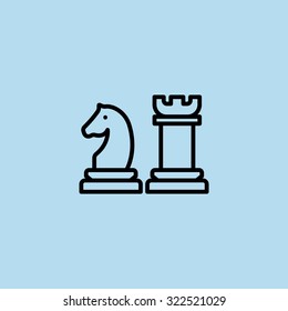 Chess icon vector