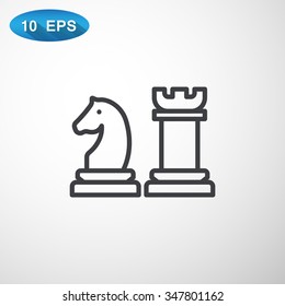 Chess icon vector
