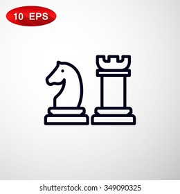 Chess icon vector