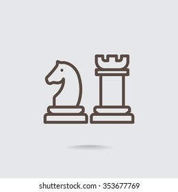 Chess icon vector