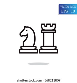 Chess icon vector