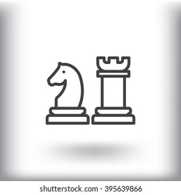 Chess icon vector