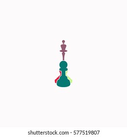 Chess  icon Vector design. Colored illustration.