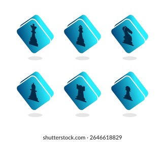 chess icon vector design with rhombus shape
